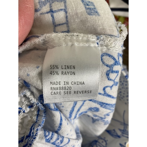 Calypso St. Barth Blue and White Lined Maxi Skirt Size Large - Picture 10 of 10